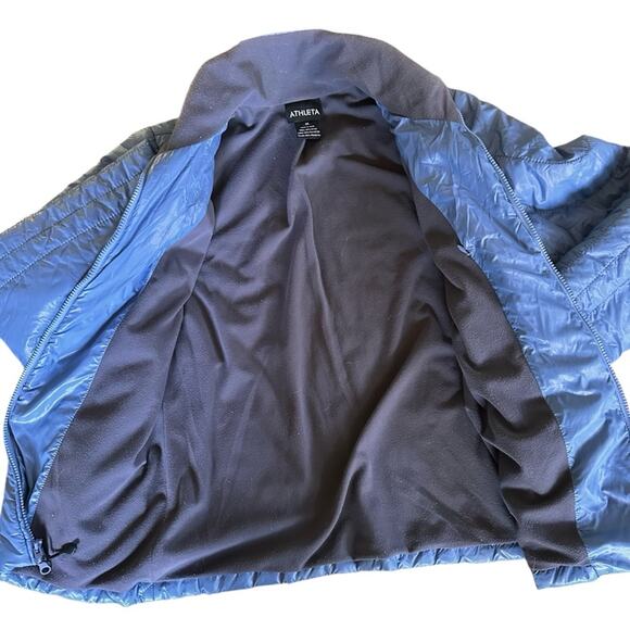 2 for $15 😍 Athleta Lightweight Packable Puffer Jacket – Blue – Size M – EUC - Picture 4 of 6